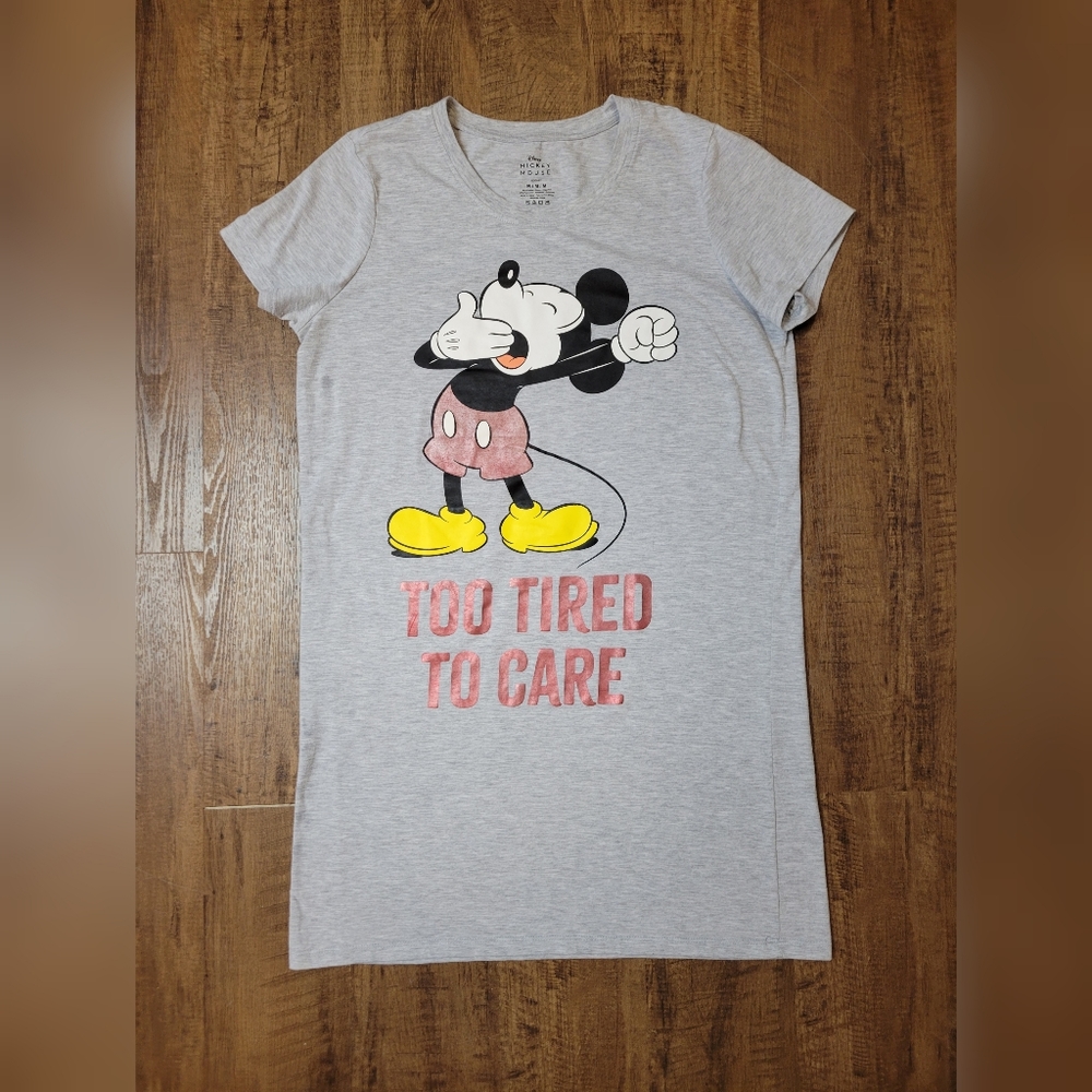 5$ ADD ON! Disney Gray Mickey Mouse Pajama Shirt